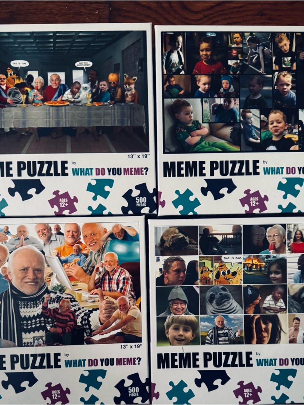 Meme Puzzle - White & Teal Box